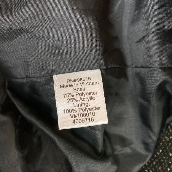 Coldwater Creek Brown Tweed Blazer Jacket Size 6P Faux Double Breasted Pockets - Picture 7 of 8